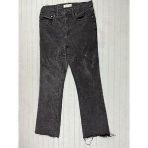 Madewell Size 27 Womens Jeans Cali Demi Boot Mid Rise Black Marble Color Stretch